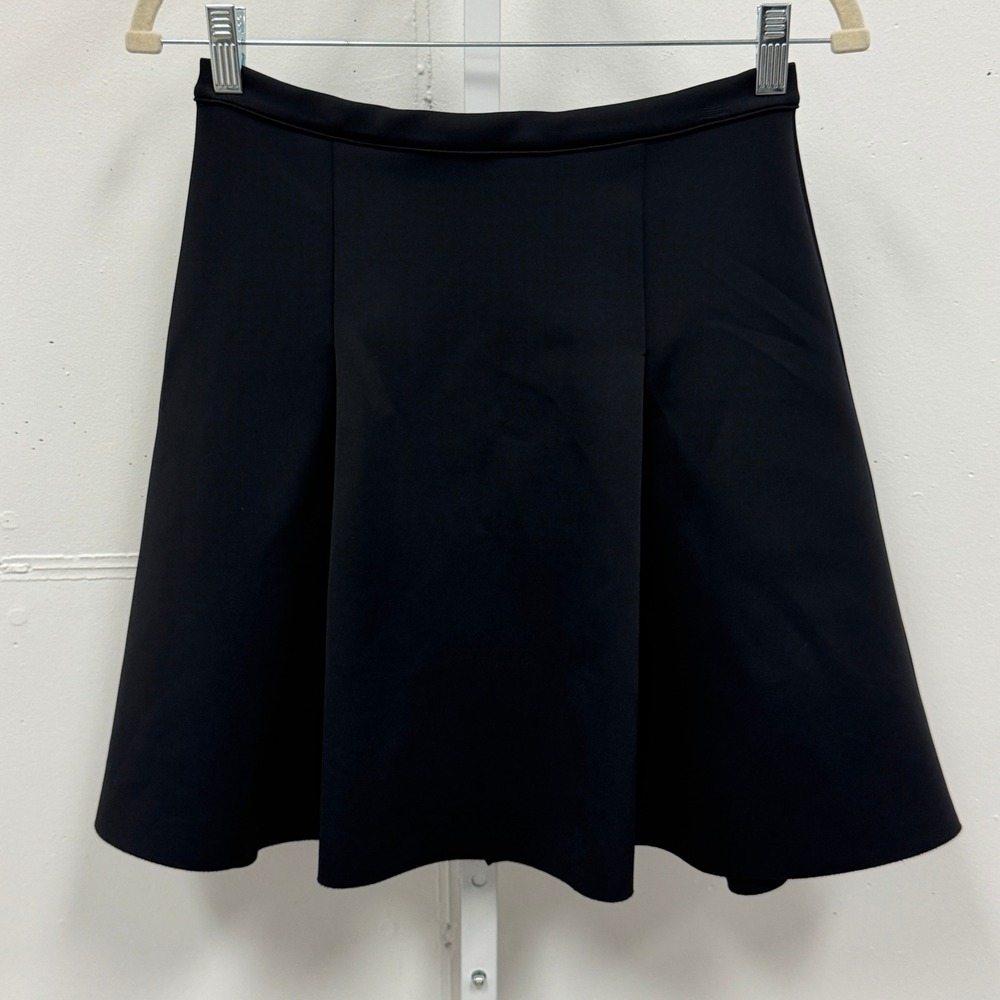 J Brand Women's Zip Back Nylon Pleated Above‎ Knee Mini A-Line Skirt lack Small